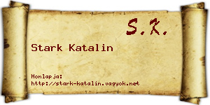 Stark Katalin névjegykártya